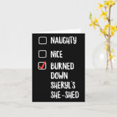 シェリーの小屋を燃やしたughty Nice カード (黄色い花)