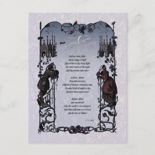 シェリーの「放浪者」のハガキビクトリアンキ ポストカード (正面)