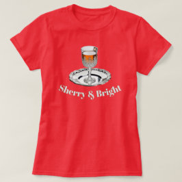 シェリー&ブライトのドリンクグラス 楽しい駄洒落 クリスマス Tシャツ