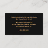 シェリ素朴ウッドイベントバーテンダービジネスカード 名刺 (裏面)