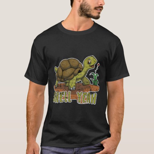 シェルおもしろいイー海動物愛好家ギフトカメ Tシャツ (正面)