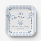 シェルでお祝いしよう 貝殻 誕生日 パーティー プレート (正面)