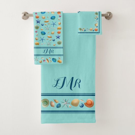 シェルとストライプバスタオルセット バスタオルセット (インサイチュ)