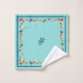 シェルとストライプバスタオルセット バスタオルセット (ウォッシュタオル)