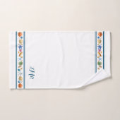 シェルとストライプバスタオルセット バスタオルセット (ハンドタオル)