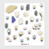 シェルと小石ビーチ シール (シート)