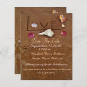 シェルと愛のビーチカスタム救ウェディングザDat セーブザデート (正面/裏面)