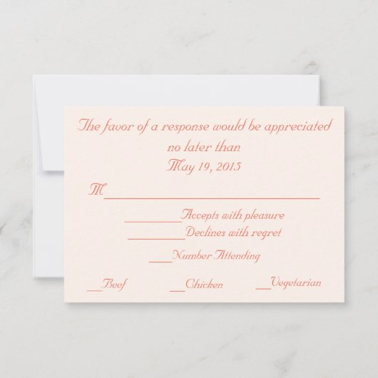 シェルとStarfish RSVPカード (裏面)