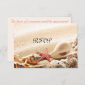 シェルとStarfish RSVPカード (正面/裏面)