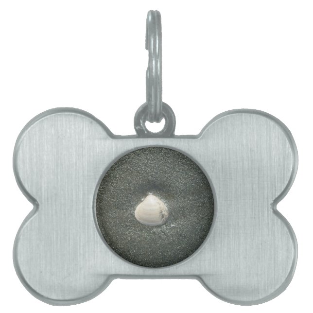 シェルに閉じ込められて：ミニマリストの海辺のAchempong ペットネームタグ (正面)