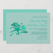 シェルのコレクション – ビーチ結婚式招待状 招待状 (正面/裏面)
