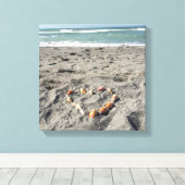 シェルのハート キャンバスプリント (インサイチュ (ウッドフロア))