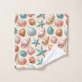 シェルの存在量 バスタオルセット (ウォッシュタオル)