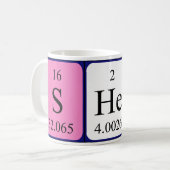 シェルの定期テーブル名のmag コーヒーマグカップ (正面左)