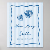 「シェルの数」ブライダルシャワー・ゲーム・サイン ポスター (正面)