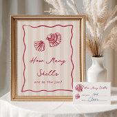 「シェルの数」ブライダルシャワー・ゲーム・サイン ポスター