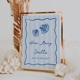 「シェルの数」ブライダルシャワー・ゲーム・サイン ポスター