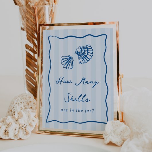 「シェルの数」ブライダルシャワー・ゲーム・サイン ポスター