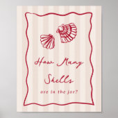 「シェルの数」ブライダルシャワー・ゲーム・サイン ポスター (正面)