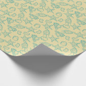 シェルの背景。手書き ラッピングペーパー (角)