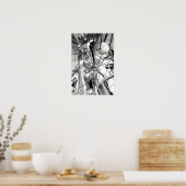 シェルのmanマシンインタフェースでの幽霊 ポスター (キッチン)