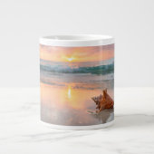 シェルをビーチ|ジャマイカ ジャンボコーヒーマグカップ (正面)