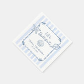 シェルを祝おう 貝殻の誕生日ナプキン スタンダードカクテルナプキン (角)