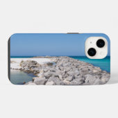 シェルアイランドの中央の防波堤iPhoneケース iPhoneケース (裏面横)