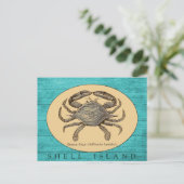 シェルアイランドカニハガキ ポストカード (スタンド正面)