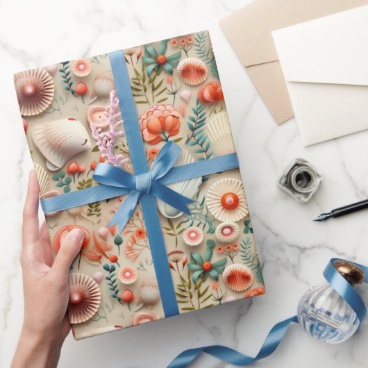 シェルアートデザイン ラッピングペーパー (ギフト)