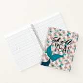 シェルイェアティール(緑がかった色)&金ゴールドグラムマーメイドテール&はかりで測 ノートブック (内部)