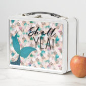 シェルイェアティール(緑がかった色)&金ゴールドグラムマーメイドテール&はかりで測 メタルランチボックス (インサイチュ)