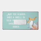 シェルインザポケットビーチテーマ デスクマット (キーボード&マウス)