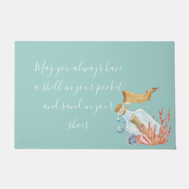 シェルインザポケットビーチテーマ ドアマット (正面)