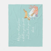 シェルインザポケットビーチテーマ フリースブランケット (正面)