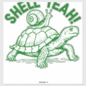 シェルイートルカタツムリおもしろい シール (シート)