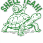シェルイートルカタツムリおもしろい シール (正面)