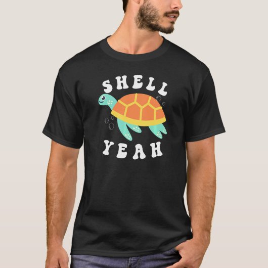 シェルイートルシースイム海バブル水アニ Tシャツ (正面)