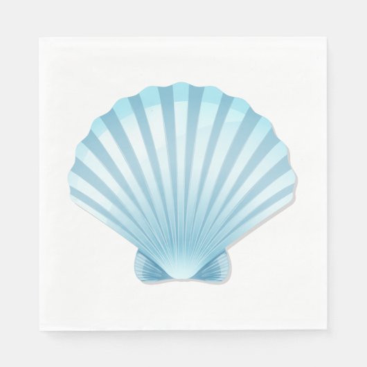 シェルエレガントビーチブルー航海の結婚ズ スタンダードランチョンナプキン (正面)