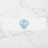 シェルエレガントビーチブルー航海の結婚ズ ペットボトルラベル (シングルラベル)