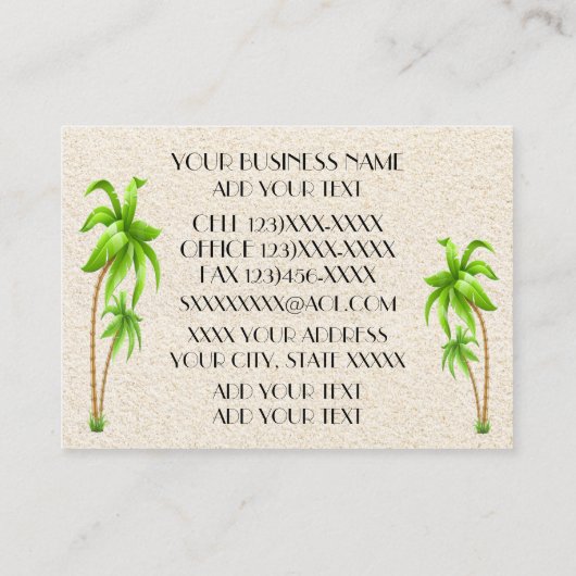 シェルエレガント名刺 名刺 (裏面)