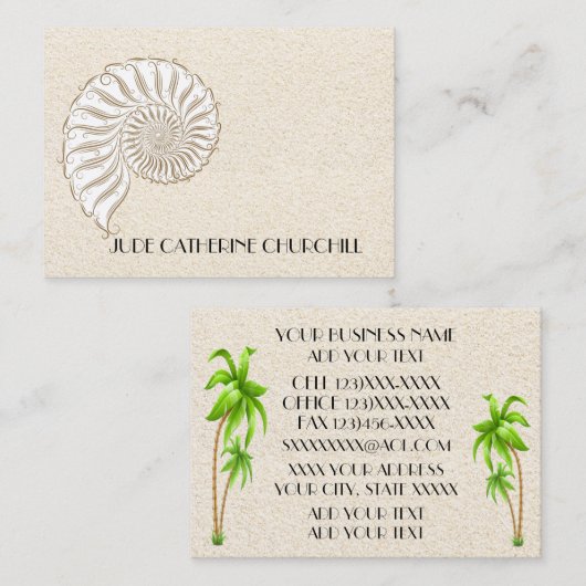 シェルエレガント名刺 名刺 (正面/裏面)