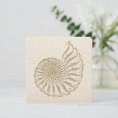 シェルエレガント結婚式招待状 招待状 (スタンド正面)