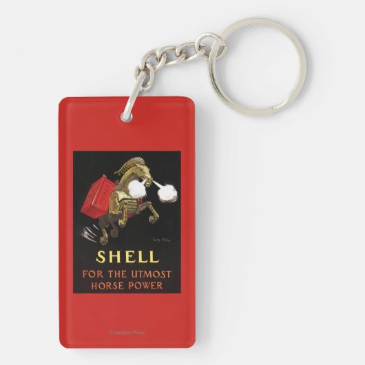 シェルオイルを持つ機械馬 キーホルダー (裏面)