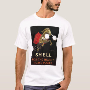 シェルオイルを持つ機械馬 Tシャツ