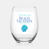 シェルカスタムビーチクルーズ懇親会休暇 ステムなしワイングラス (裏面)