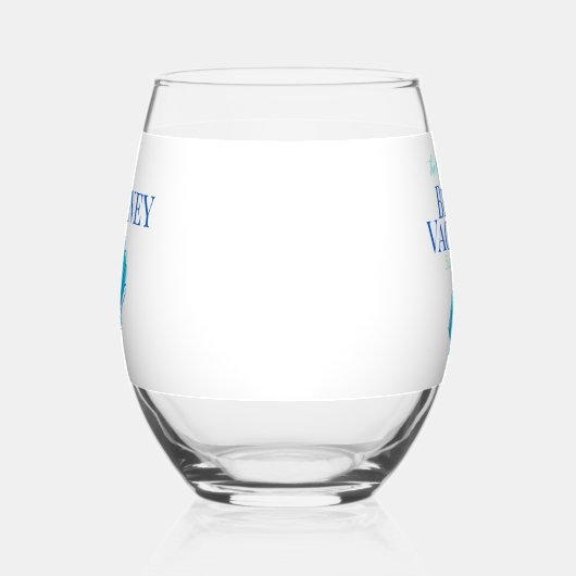 シェルカスタムビーチクルーズ懇親会休暇 ステムなしワイングラス (左)