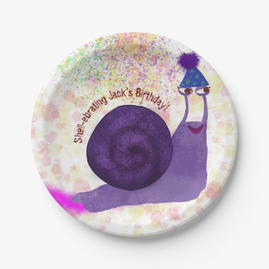 シェルカタツムリ紙プレート ペーパープレート (正面)