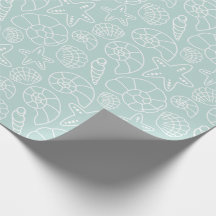 シェルクリスマスリース包装紙