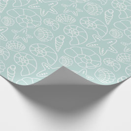 シェルクリスマスリース包装紙 ラッピングペーパー